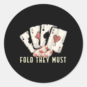 Pegatina Redonda Gutshot Wounds Gambler Casino Gambler Casino Play