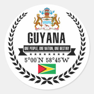 Pegatina Redonda Guyana