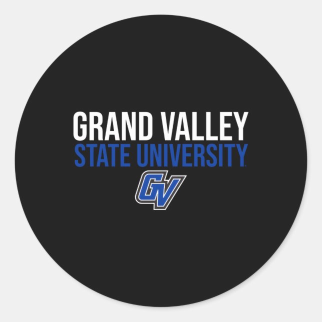 Pegatina Redonda Gvsu Lakers Stackeado (Anverso)