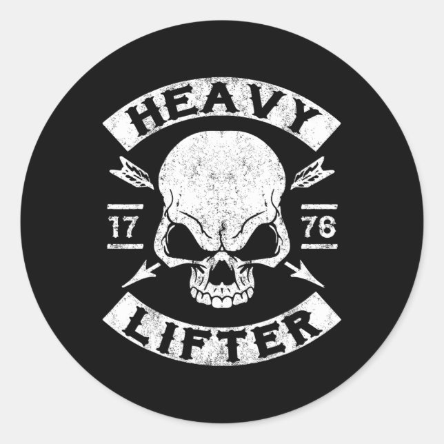 Pegatina Redonda Gym T Shirt (Anverso)