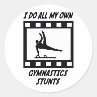 Pegatina Redonda Gymnastics Stunts