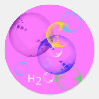 PEGATINA REDONDA H2O