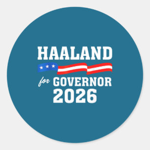 Pegatina Redonda Haaland 2026 Deb Haaland Para Gobernador De Nuevo
