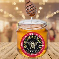 Habanero Miel caliente cruda miel con abeja de oro