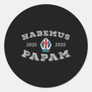 Pegatina Redonda Habemus Papam Elecciones 2025 Leon Xiv