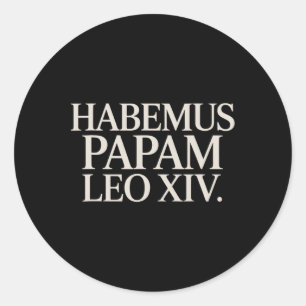 Pegatina Redonda Habemus Papam Leo Xiv. Papa