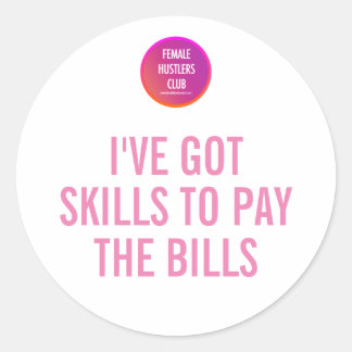 Pegatina Redonda HABILIDADES DE PERSONALIZACIÓN DE personalizados P