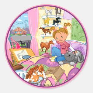 Pegatina Redonda Habitación de Lucy