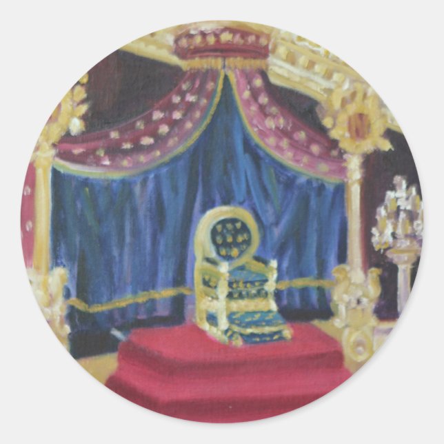 PEGATINA REDONDA HABITACIÓN DE NAPOLEÓN: FONTAINEBLEAU (Anverso)