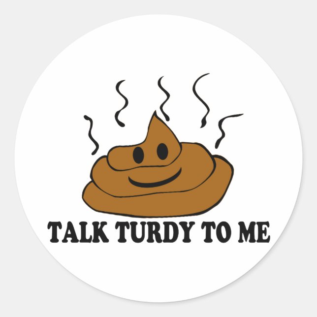 Pegatina Redonda Hable Turdy Conmigo (Anverso)