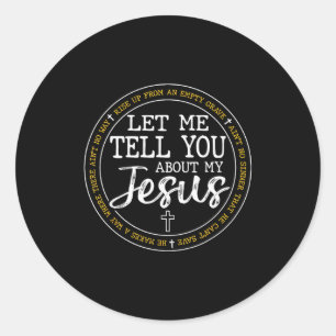 Pegatina Redonda Hábleme de mi Jesús Dios Fe Religiosa