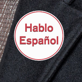 Pegatina Redonda Hablo Español - Hablo español