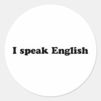 Pegatina Redonda Hablo inglés
