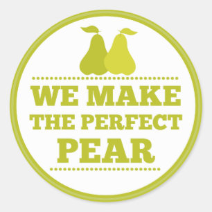 Pegatina Redonda Hacemos El Perfecto Pear Valentine Friend Fruit