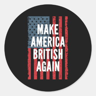 Pegatina Redonda Hacer a Estados Unidos Británico De Nuevo El 4 De 