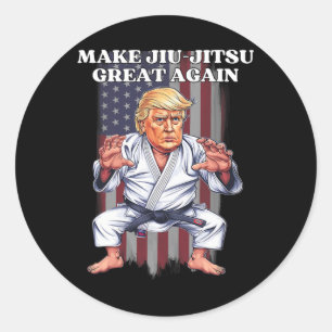 Pegatina Redonda Hacer a Jiu-jitsu grande otra vez a Trump Republic