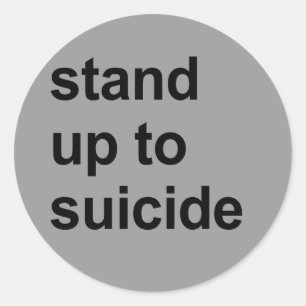 Pegatina Redonda hacer frente al suicidio