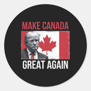 Pegatina Redonda Hacer grande a Canadá otra vez divertido a Trump B