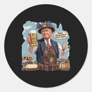 Pegatina Redonda Hacer grande de nuevo Trump Beer Mug