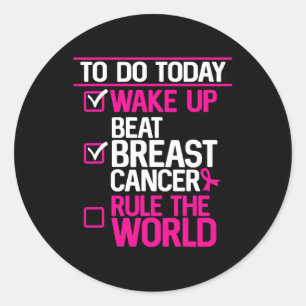 Pegatina Redonda Hacer Hoy Vencer A La Regla Del Cáncer De Mama En 