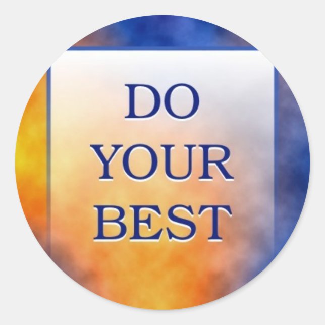 PEGATINA REDONDA HACER LO MEJOR POSIBLE (Anverso)