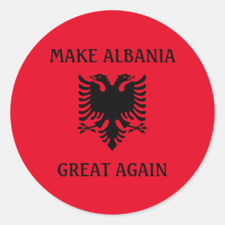 Pegatina Redonda Hacer que Albania vuelva a ser grande