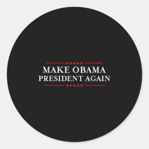 Pegatina Redonda Hacer que el presidente de Obama vuelva a ser una 