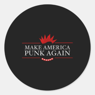 Pegatina Redonda Hacer que Estados Unidos vuelva a Punk contra la i