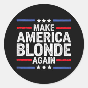 Pegatina Redonda Hacer que Estados Unidos vuelva a rumorear