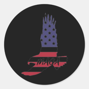 Pegatina Redonda Hacer que Estados Unidos vuelva a ser grande