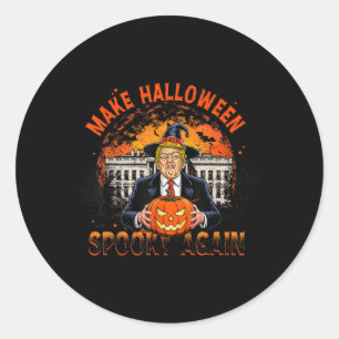 Pegatina Redonda Hacer que Halloween vuelva a ser divertido para Tr