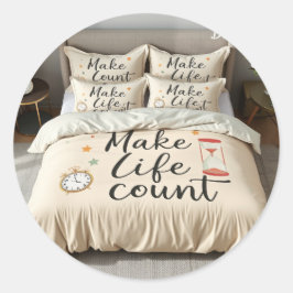 Pegatina Redonda Hacer que la vida cuente