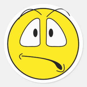 Pegatina Redonda Hacia fuera Freaked cara