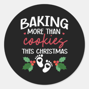 Pegatina Redonda Haciendo Más Que Cookies Este Navidad Ba