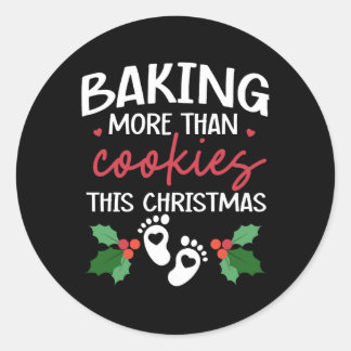 Pegatina Redonda Haciendo Más Que Cookies Este Navidad Ba