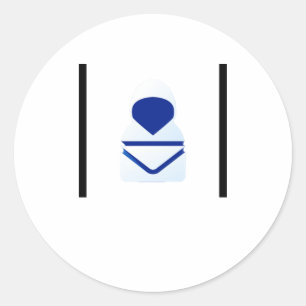 Pegatina Redonda Hack Check Hoodie