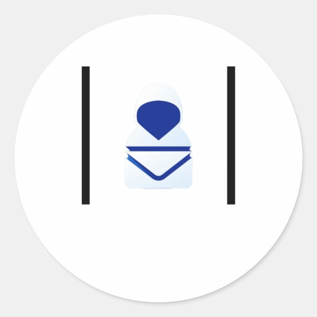 Pegatina Redonda Hack Check Hoodie (Anverso)