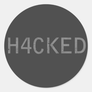 Pegatina Redonda hackeado