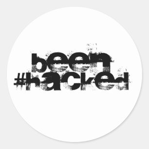 Pegatina Redonda Hackeado