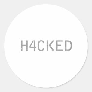 Pegatina Redonda hackeado