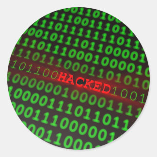 Pegatina Redonda Hackeado
