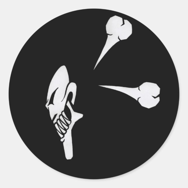 Pegatina Redonda hacker (Anverso)