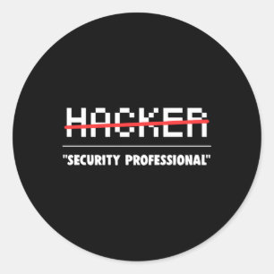 Pegatina Redonda hacker de equipos de ciberseguridad
