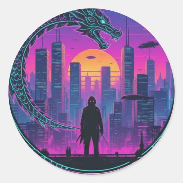 Pegatina Redonda Hacker x ray Sticker (Anverso)