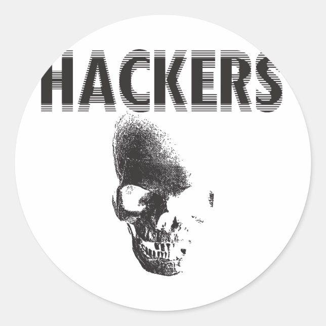 Pegatina Redonda Hackers (Anverso)