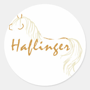 Pegatina Redonda Haflinger Horse