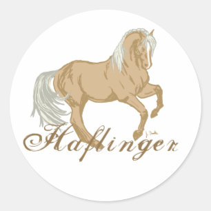 Pegatina Redonda Haflinger Horse