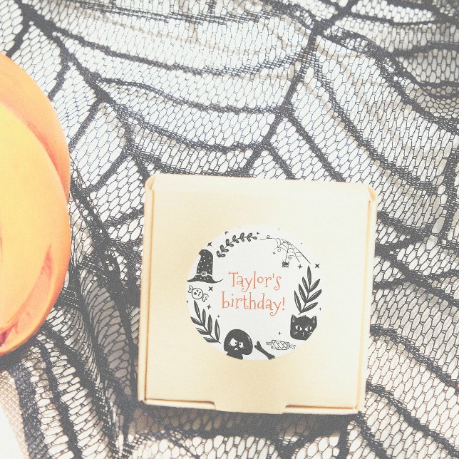 Pegatina Redonda Hagamos que se asuste el favor del cumpleaños de H (Subido por el creador)