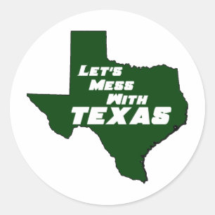 Pegatina Redonda Hagamos un desfile con el verde de Texas