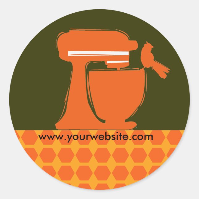 Pegatina Redonda Hagamos una panadería panadería, cocinero personal (Anverso)